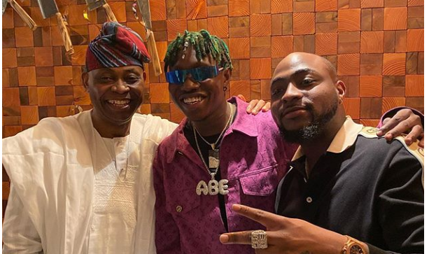 Zlatan all smiles as he meets Davido’s dad in Atlanta (Photo)