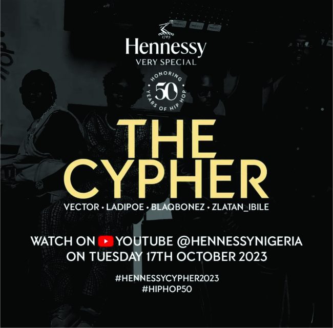 Download Music: Hennessy – Hennessy Cypher 2023 Ft. Vector, LadiPoe, Blaqbonez & Zlatan Download Music: Hennessy – Hennessy Cypher 2023 Ft. Vector, LadiPoe, Blaqbonez & Zlatan